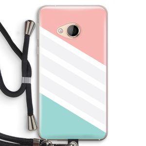 Strepen pastel: HTC U Play Transparant Hoesje met koord