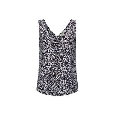 ESPRIT Women Casual top met all over print blauw/wit