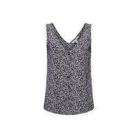 ESPRIT Women Casual top met all over print blauw/wit - thumbnail
