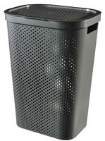 Curver infinity wasbox dots 60 liter donkergrijs
