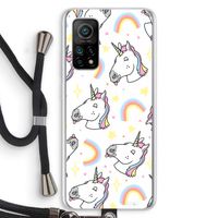 Rainbow Unicorn: Xiaomi Mi 10T 5G Transparant Hoesje met koord