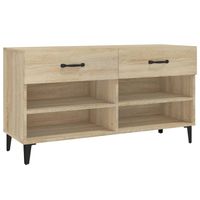 The Living Store Schoenenkast - Sonoma Eiken - 102x35x55 cm - Stevig materiaal