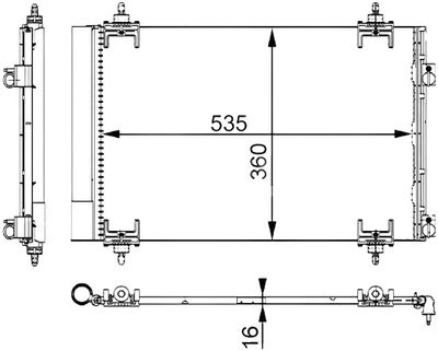 Condensor, airconditioning AC667000S