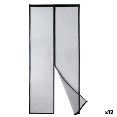 Muggennet Kipit Zwart Polyester Magneet 90 x 210 cm Magnetisch (12 Stuks)