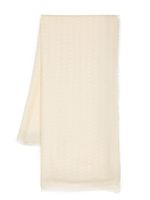 Off-White écharpe en maille fine à franges - Blanc