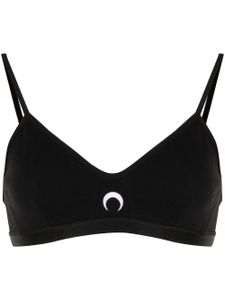 Marine Serre brassière de sport à imprimé demi-lune - Noir