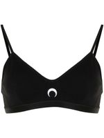 Marine Serre brassière de sport à imprimé demi-lune - Noir - thumbnail