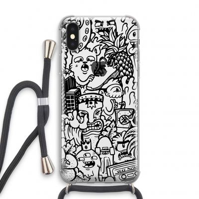 Vexx Black Mixtape: iPhone XS Transparant Hoesje met koord