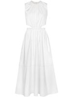 Proenza Schouler White Label robe mi-longue en popeline à découpes - Blanc