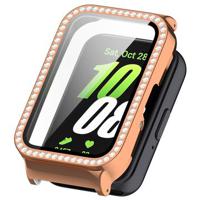 Samsung Galaxy Fit3 Strass Decoratief Cover met Screenprotector - Rose Gold