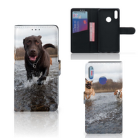Huawei Y7 Pro | Y7 Prime (2019) Telefoonhoesje met Pasjes Honden Labrador - thumbnail