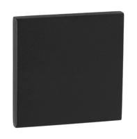 Paar vierkante blindroz. ZN 52x52x5mm zwart