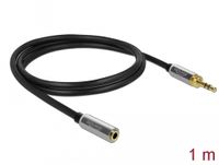 DeLOCK Stereo Jack 3,5 mm 3-Pin male > female verlengkabel 1 meter - thumbnail