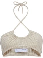 Proenza Schouler White Label brassière à carreaux vichy - Tons neutres - thumbnail