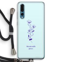 Bloom with grace: Huawei P20 Pro Transparant Hoesje met koord