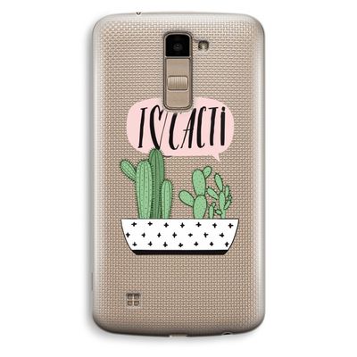 I love cacti: LG K10 (2016) Transparant Hoesje