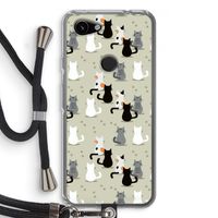 Katten: Pixel 3a Transparant Hoesje met koord