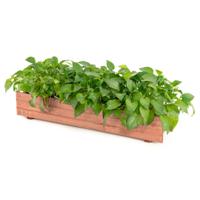Verhoogd Bloembed van Hout Tuinbed 91,5 x 18 x 16 cm Plantenbak voor Tuin Gazon Terras Balkon Bruin