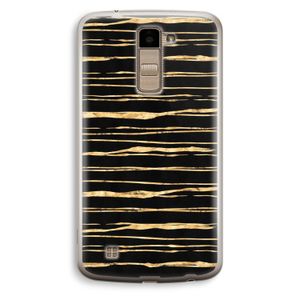 Gouden strepen: LG K10 (2016) Transparant Hoesje
