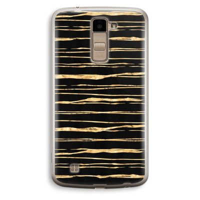 Gouden strepen: LG K10 (2016) Transparant Hoesje