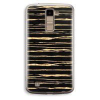Gouden strepen: LG K10 (2016) Transparant Hoesje