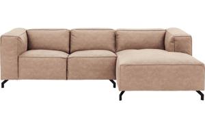 Goossens Bank Calvin bruin, micro leer, 2-zits, modern design