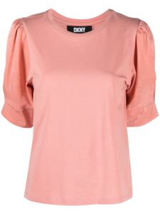 DKNY t-shirt en coton mélangé à manches courtes - Rose