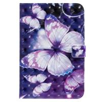 Voor iPad mini 2019 & 4 & 3 & 2 & 1 3D gekleurde tekening horizontale Flip lederen draagtas met houder & kaartsleuven & portemonnee & slaap/Wake-up fu