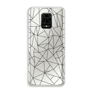 Geometrische lijnen zwart: Xiaomi Redmi Note 10 Lite Transparant Hoesje