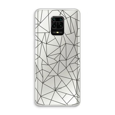 Geometrische lijnen zwart: Xiaomi Redmi Note 10 Lite Transparant Hoesje