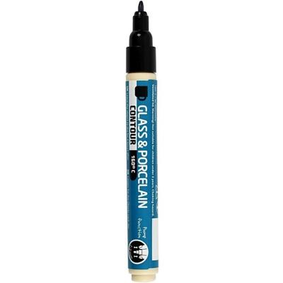 Porseleinstift - zwart - 1-2 mm - schrijven op glas/porselein/keramiek