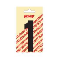 Plakcijfer Nobel 90 mm zwart 1 Pickup - Pickup