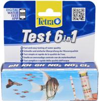 Tetra Teststrook 6in1 Waterkwaliteitsteststrips - Zoetwateraquarium, 25 Stuks