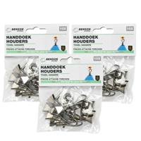 Benson Handdoekhaakjes - zilver - 30x - handdoekclips - ophanghaakjes