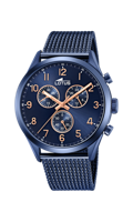Horlogeband Lotus 18638 / 18638-1 Mesh/Milanees Blauw
