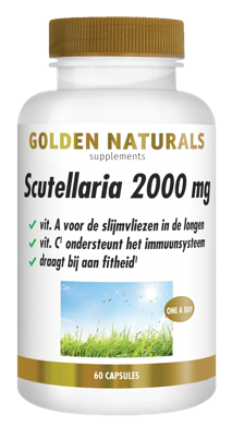 Golden Naturals Supplementen Scutellaria 2000mg 60Capsules Golden Naturals Supplementen Scutellaria 2000mg 60Capsules