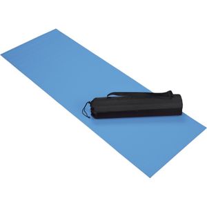 Blauwe yoga/fitness mat 60 x 170 cm