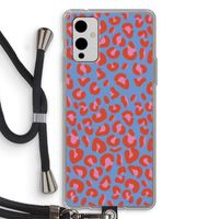 Leopard blue: OnePlus 9 Transparant Hoesje met koord