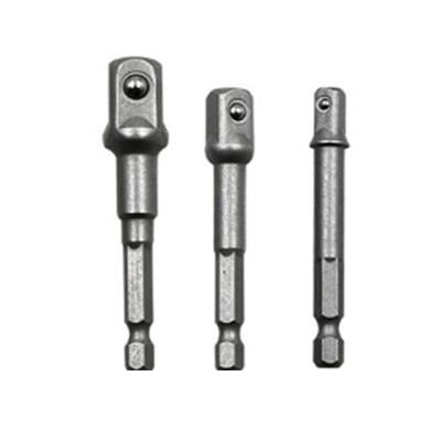 3 STKS/set socket bit extensie Bar hex schacht adapter boor moer driver Power Drill bit (1/4 3/8 1/2 inch) lengte: 65-73mm