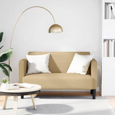 Loveseat bank 109 cm corduroy stof lichtgroen grijs
