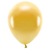 100x Goudkleurige ballonnen 26 cm eco/biologisch afbreekbaar - thumbnail