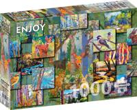 Woodland Collage Puzzel 1000 Stukjes