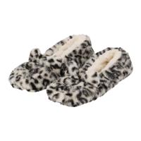 Apollo Ballerina sloffen - maat 37/39 - wit - luipaard print - pantoffels - antislip zool