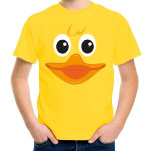 Verkleed T-shirt voor jongens/meisjes - badeendje - geel - Carnaval - feestkleding