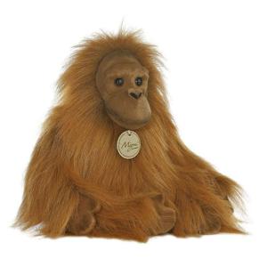 Aurora Pluche dieren knuffel orang oetan aap - 28 cm - Knuffeldieren - apen speelgoed