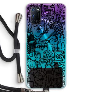 Vexx Black Mixtape: Oppo A92 Transparant Hoesje met koord