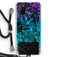 Vexx Black Mixtape: Oppo A92 Transparant Hoesje met koord