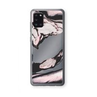 Roze stroom: Samsung Galaxy A31 Transparant Hoesje