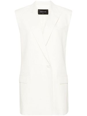 Fabiana Filippi gilet à simple boutonnage - Blanc