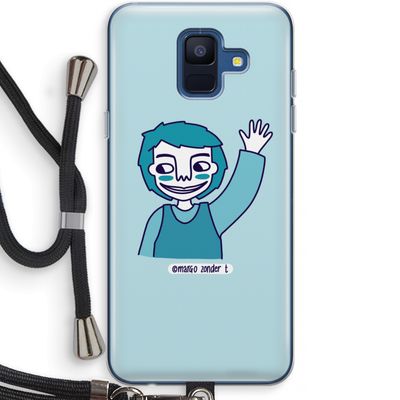 Zwaai: Samsung Galaxy A6 (2018) Transparant Hoesje met koord